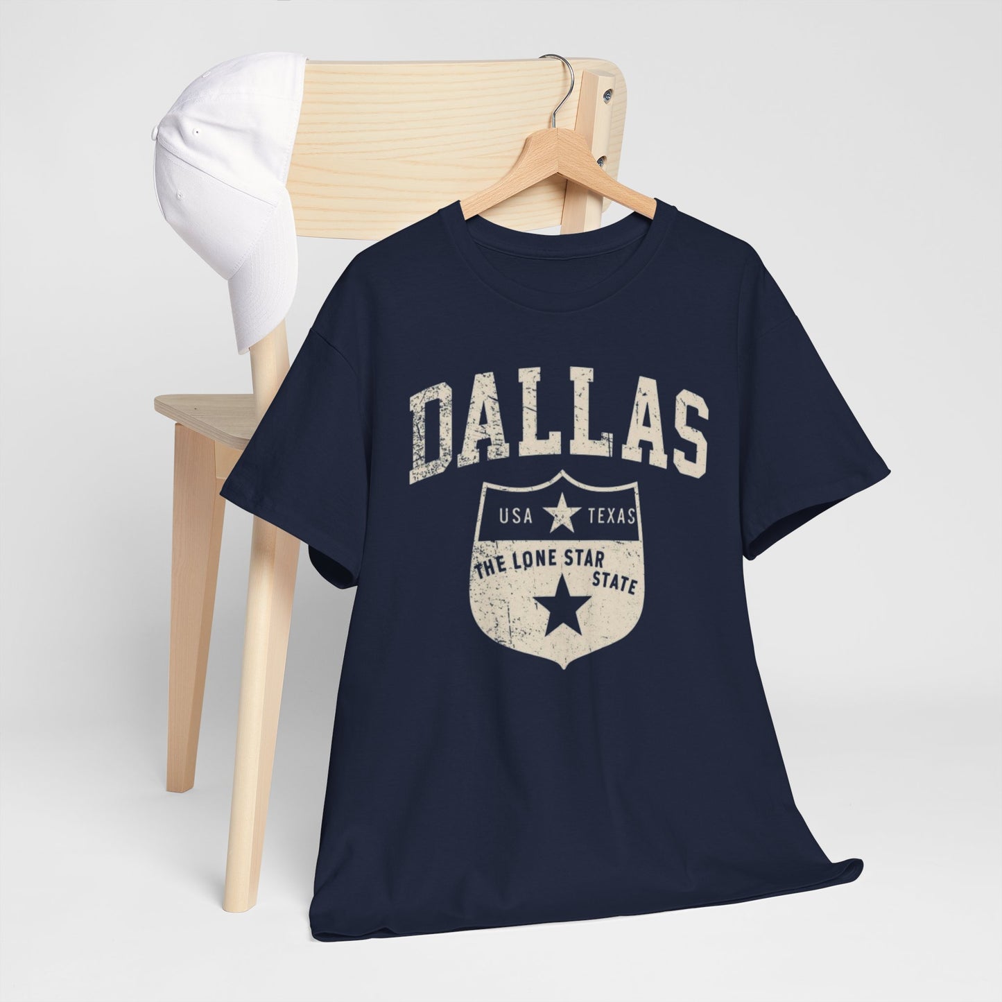 Dallas Lone Star Shield T-Shirt vintage tee  retro shirt