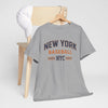 Dark Gray New York baseball tee  NYC t shirt  vintage baseball  sporty shirt