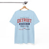White Smoke Detroit Division 313 Motor City T-Shirt Vintage varsity College style Casual tee  Retro design