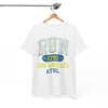 White Smoke Run Los Angeles Athletic Tee — Vintage Collegiate Running Shirt (Est. 1781)