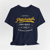 Dark Slate Gray Pittsburgh Football Tee - City of Pittsburgh 1933 Acrisure Stadium T‑Shirt