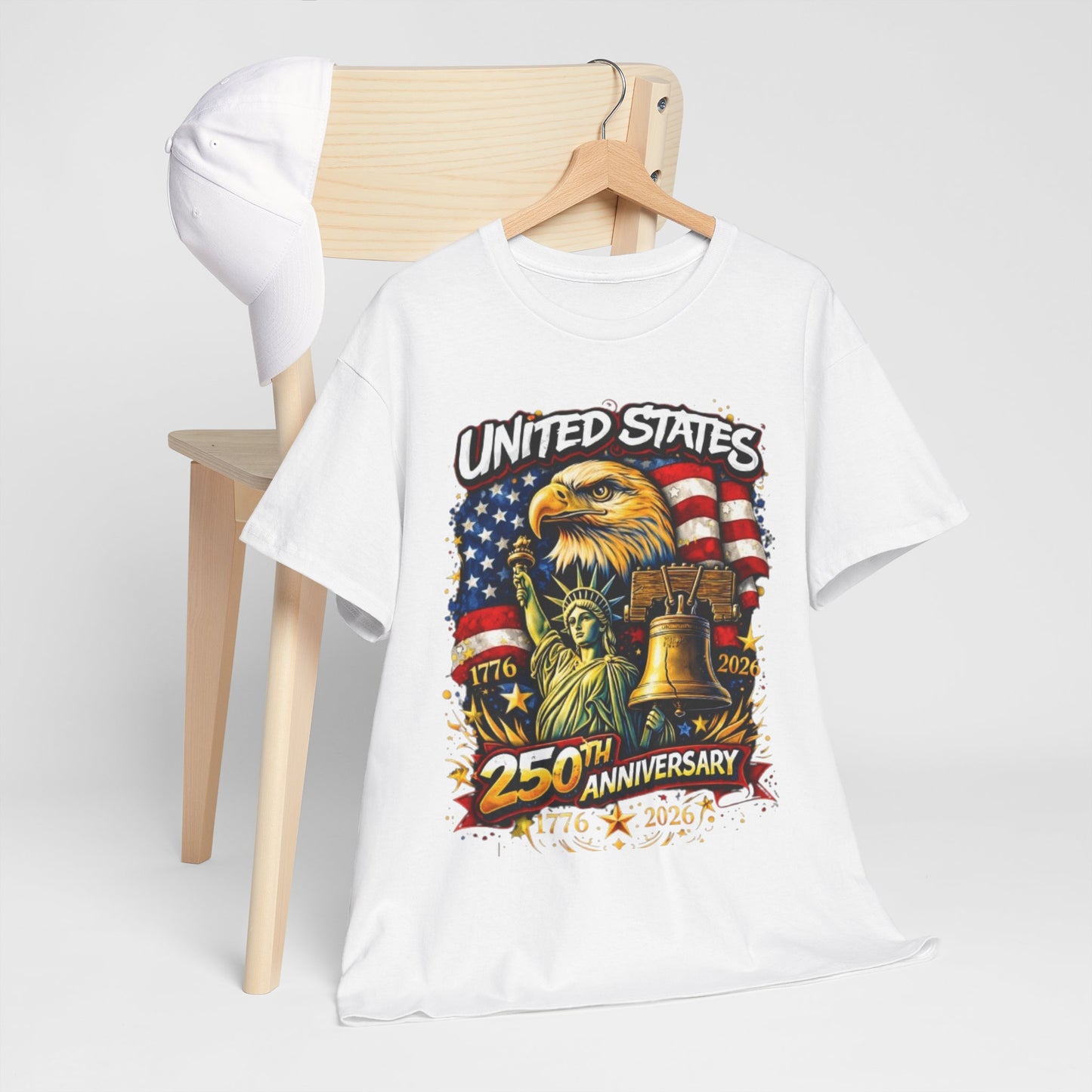 Lavender United States 250th Anniversary Streetwear T-Shirt – Patriotic Urban Graphic Tee