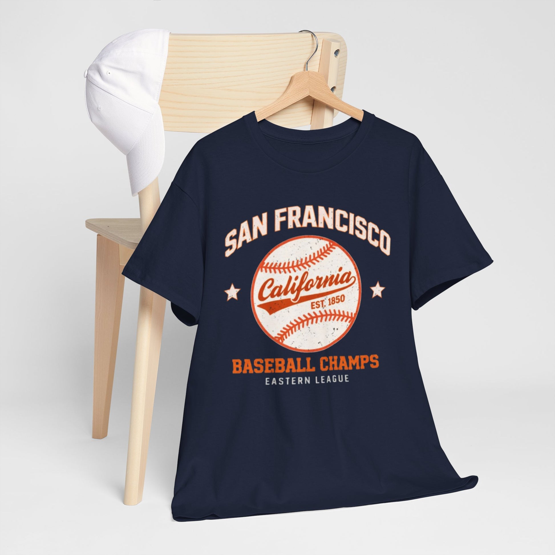 Dark Slate Gray San Francisco Baseball Champs Tee — California Vintage Baseball Graphic T-Shirt