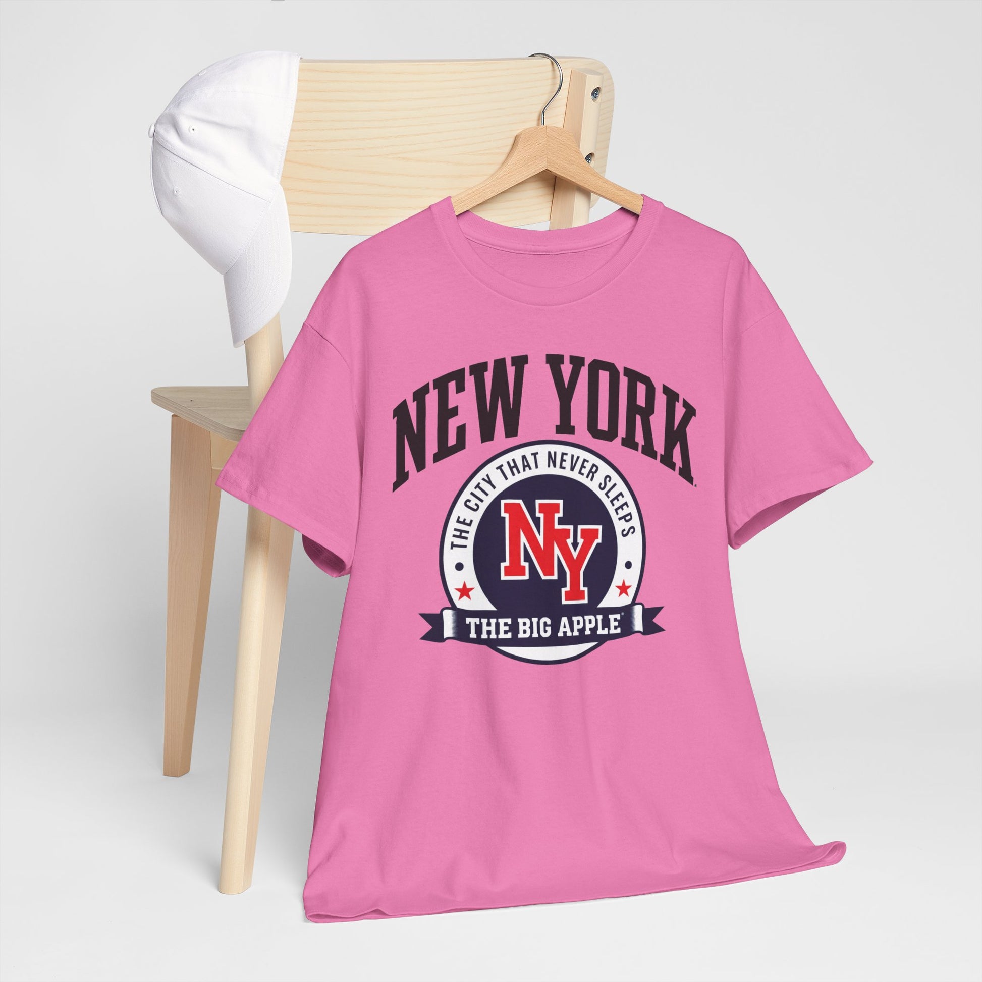 Lavender New York The Big Apple Tee — NY City That Never Sleeps Graphic T‑Shirt