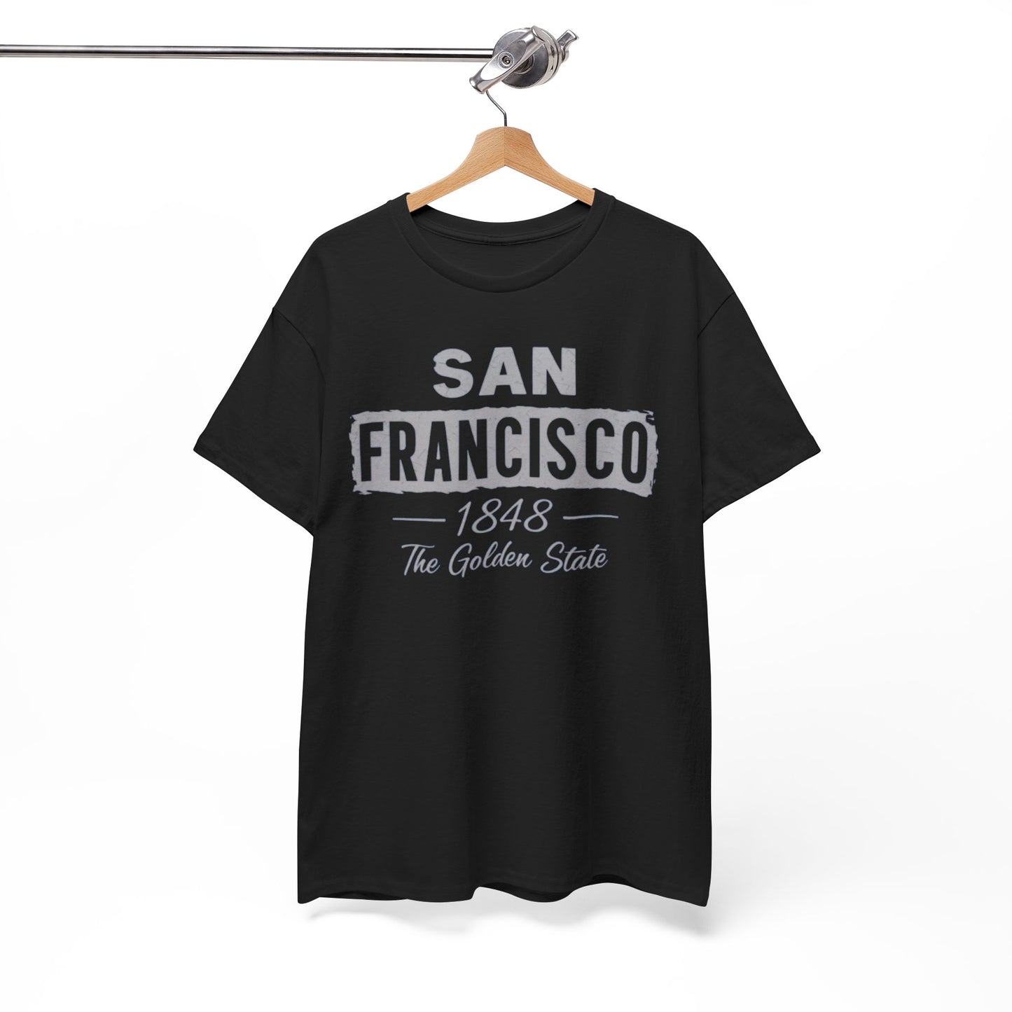 White Smoke San Francisco Golden State Heritage T-Shirt – 1848 City Streetwear Graphic Tee