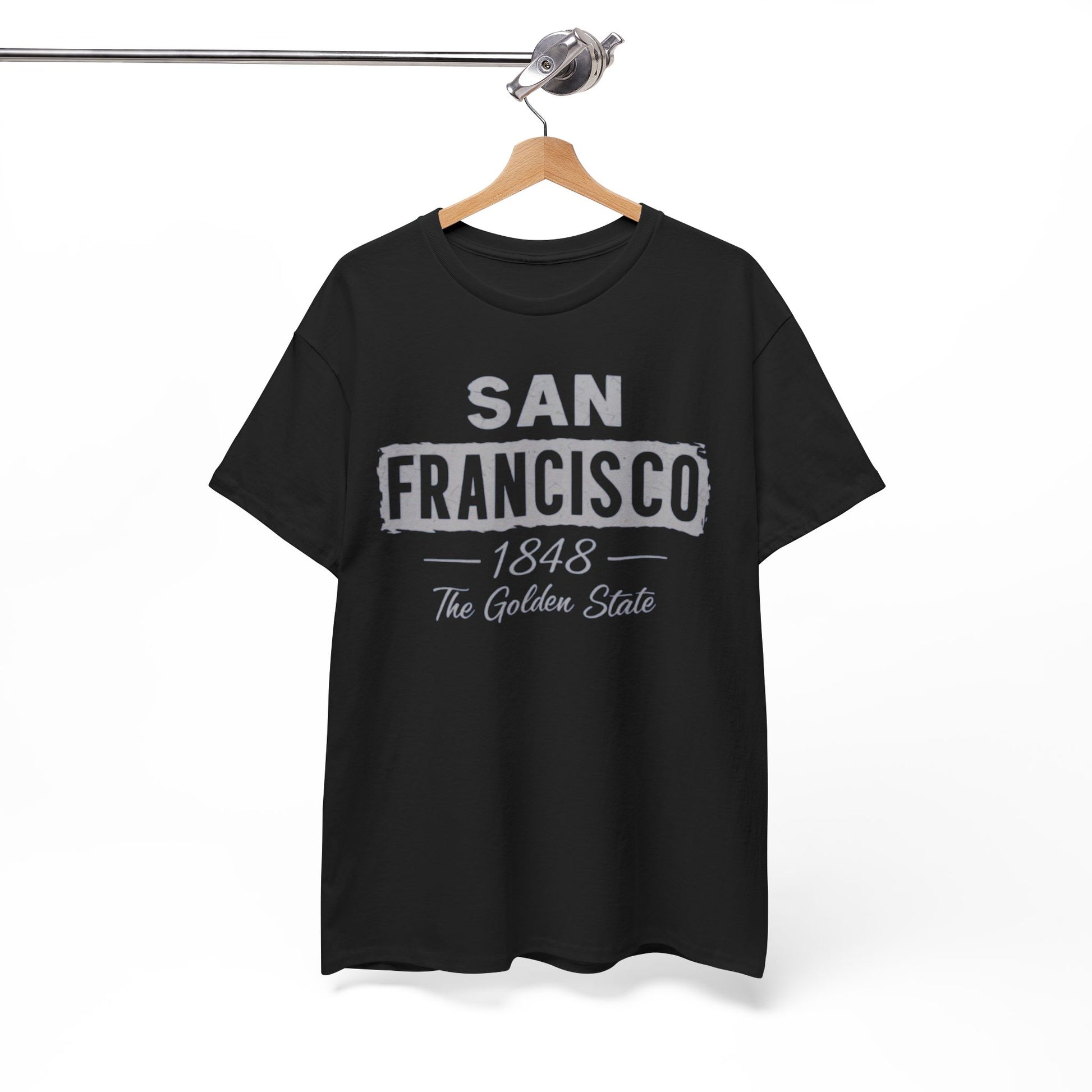 White Smoke San Francisco Golden State Heritage T-Shirt – 1848 City Streetwear Graphic Tee