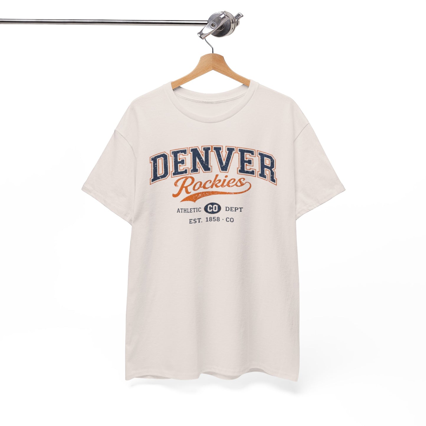 Denver Rockies Athletic Tee — Vintage Baseball Graphic T-Shirt