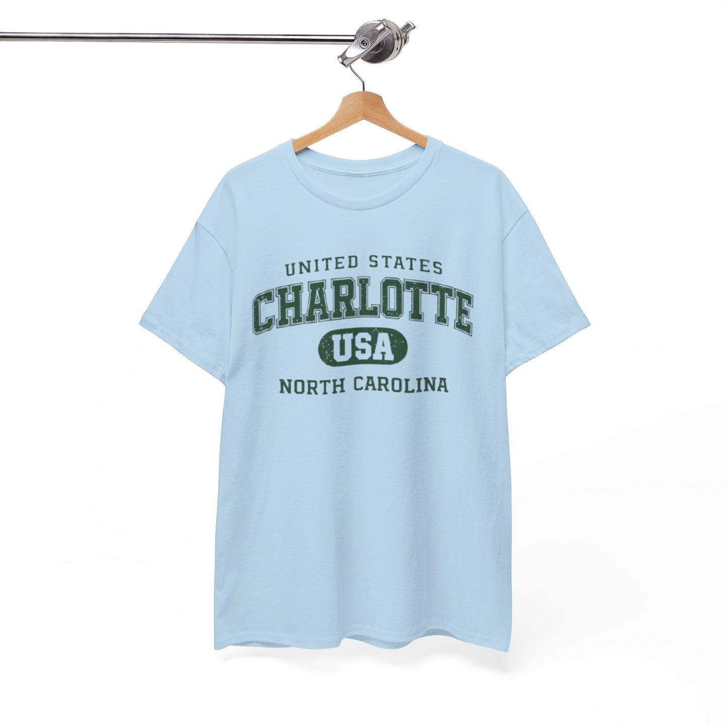 White Smoke Charlotte, North Carolina USA Tee — Vintage Collegiate City T‑Shirt