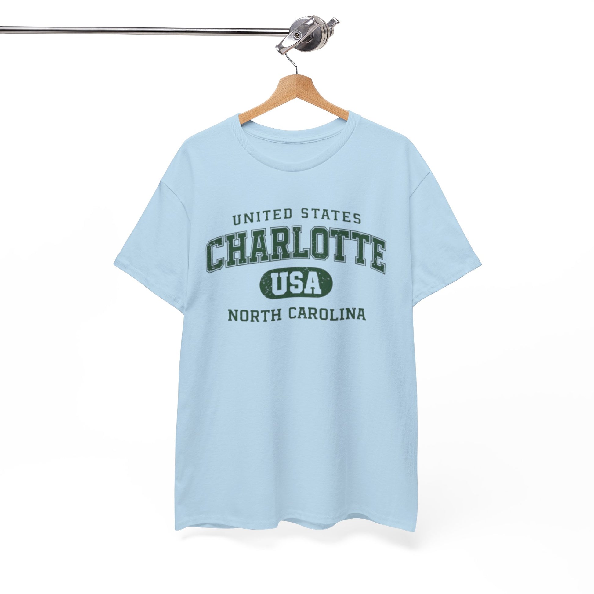 White Smoke Charlotte, North Carolina USA Tee — Vintage Collegiate City T‑Shirt