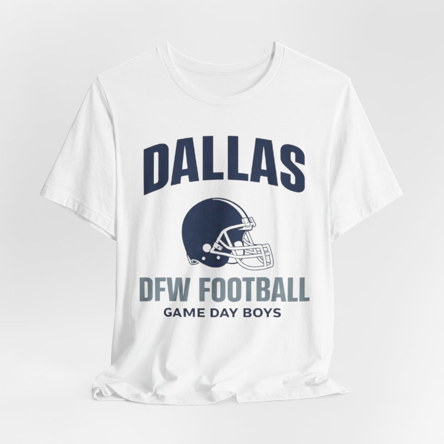 Lavender Dallas DFW Football Tee — Game Day Boys Helmet T-Shirt
