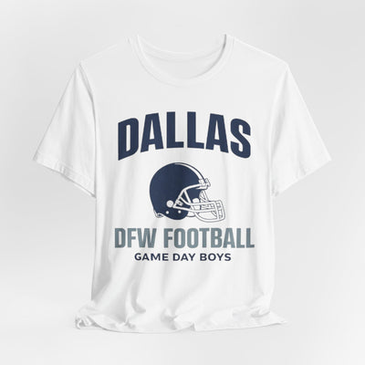 Lavender Dallas DFW Football Tee — Game Day Boys Helmet T-Shirt