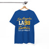 White Smoke Los Angeles LA 98 'City of Angels' T-Shirt vintage script bold varsity numbers tee