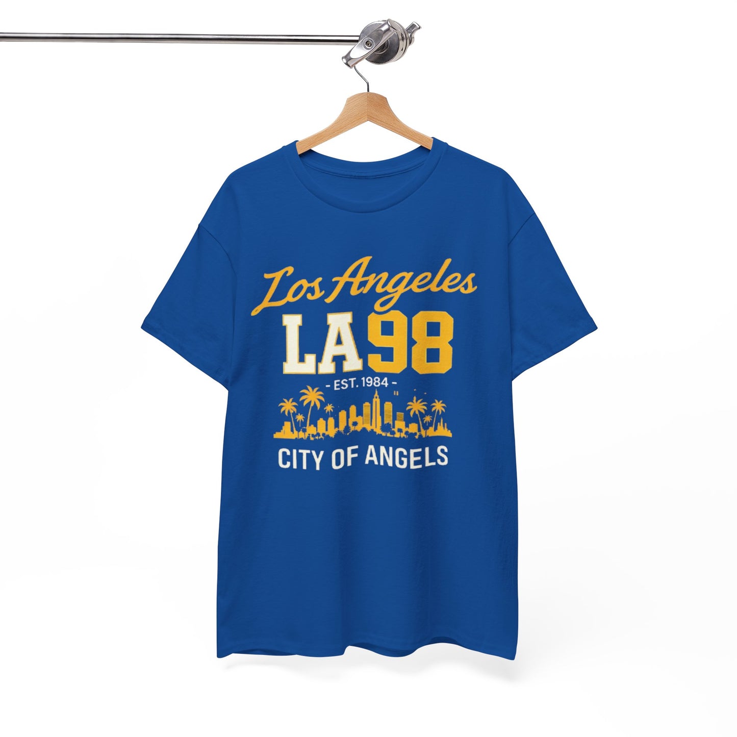 Los Angeles LA 98 'City of Angels' T-Shirt vintage script bold varsity numbers tee