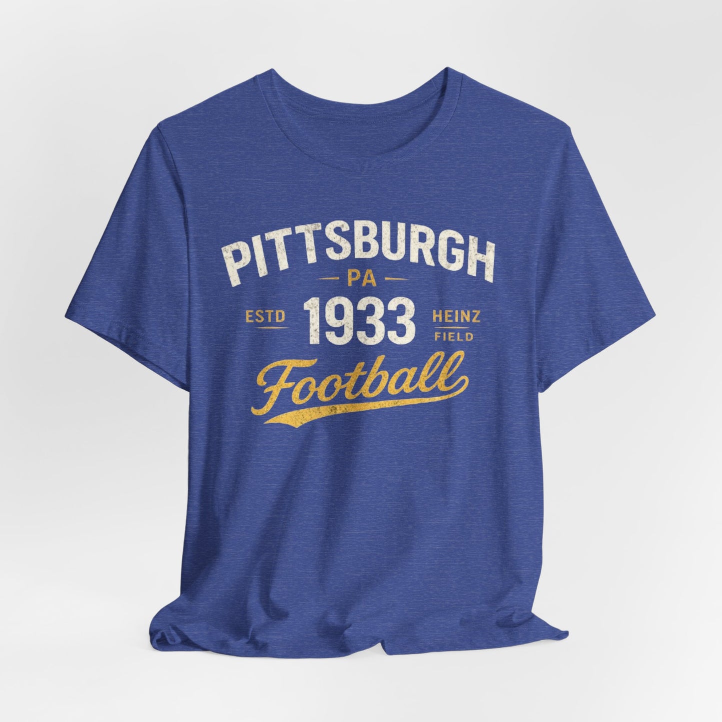 Lavender Pittsburgh 1933 Football Tee — Vintage Heinz Field Fan Shirt