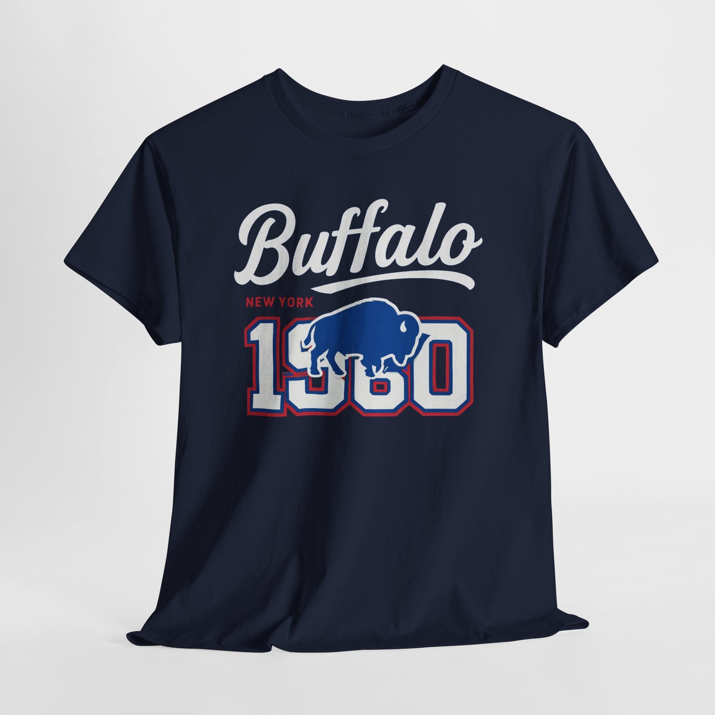Black Vintage Buffalo Graphic Tee — '1980' Distressed Hometown t-shirt  retro graphic tee  collegiate distressed shirt