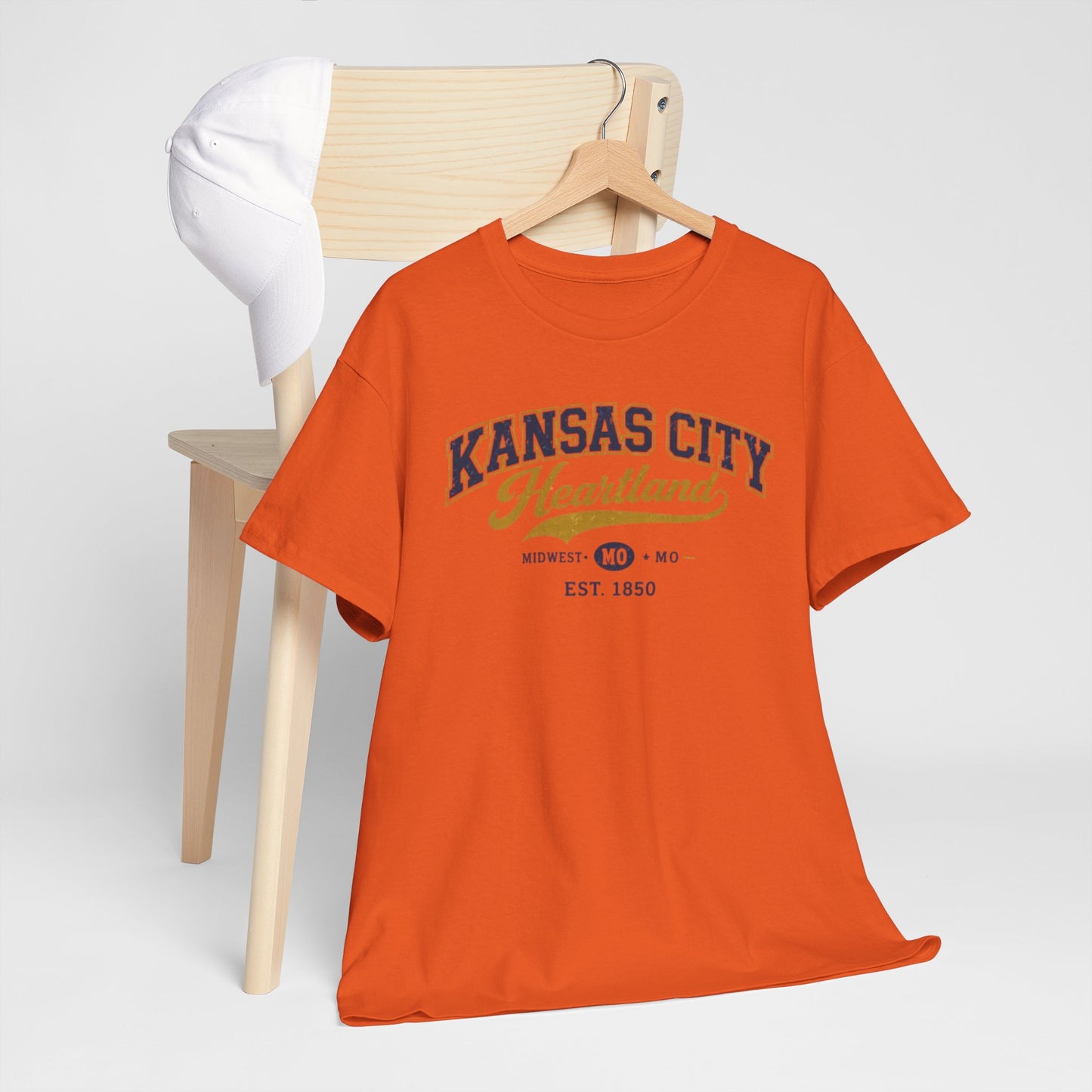 Chocolate Kansas City Heartland Tee — Vintage Midwest Est. 1850 Cotton Shirt