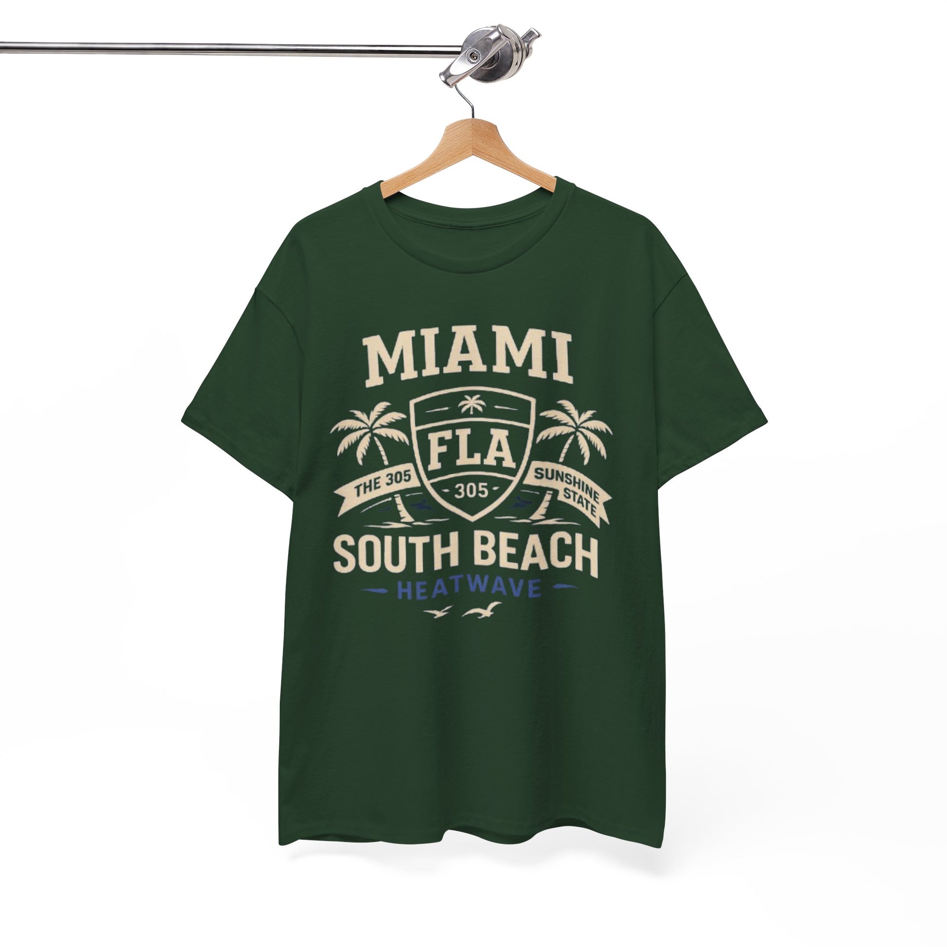 White Smoke Miami South Beach T-Shirt – FLA 305 Beach Lifestyle Streetwear tee