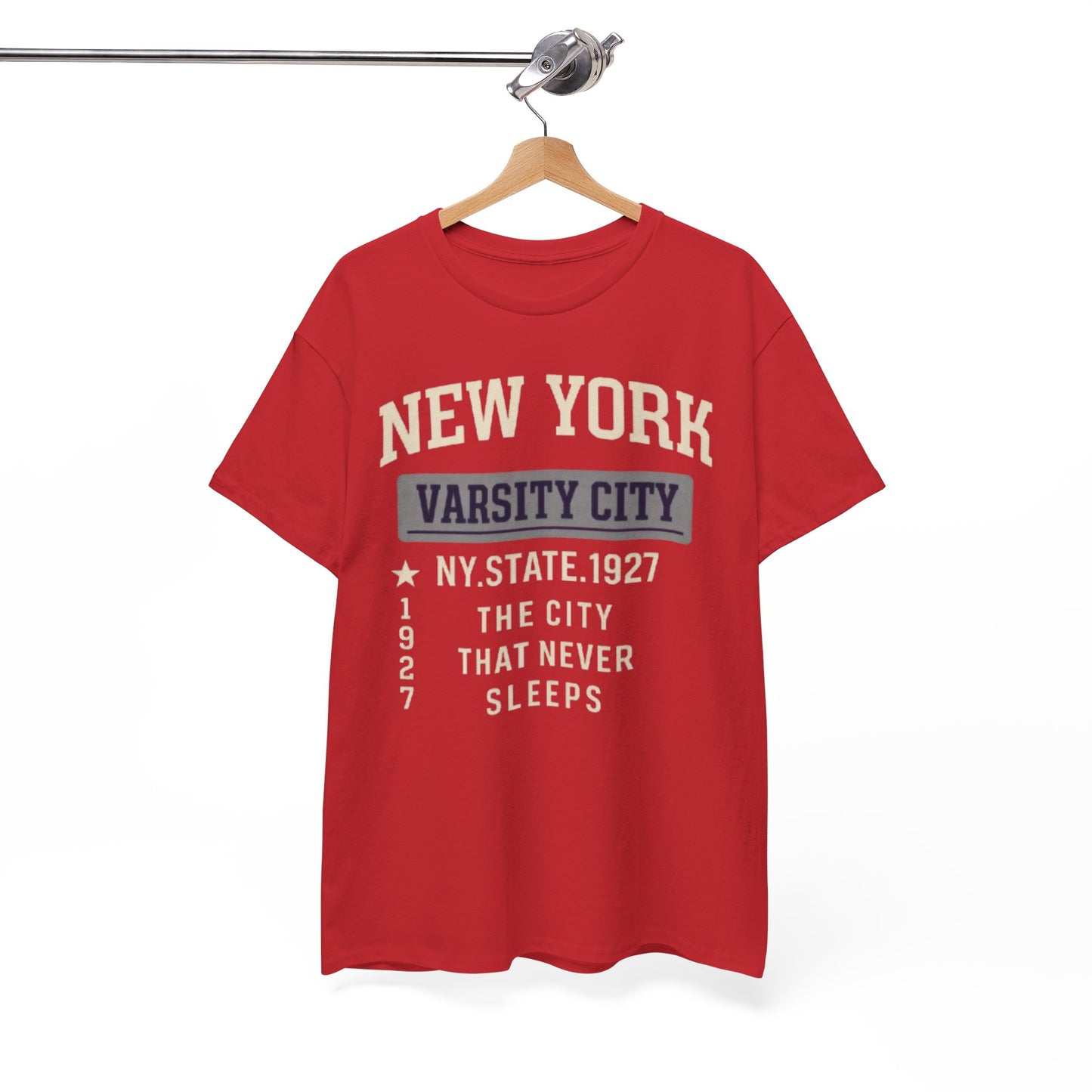 White Smoke New York Varsity City T-Shirt — 'The City That Never Sleeps' Vintage Tee