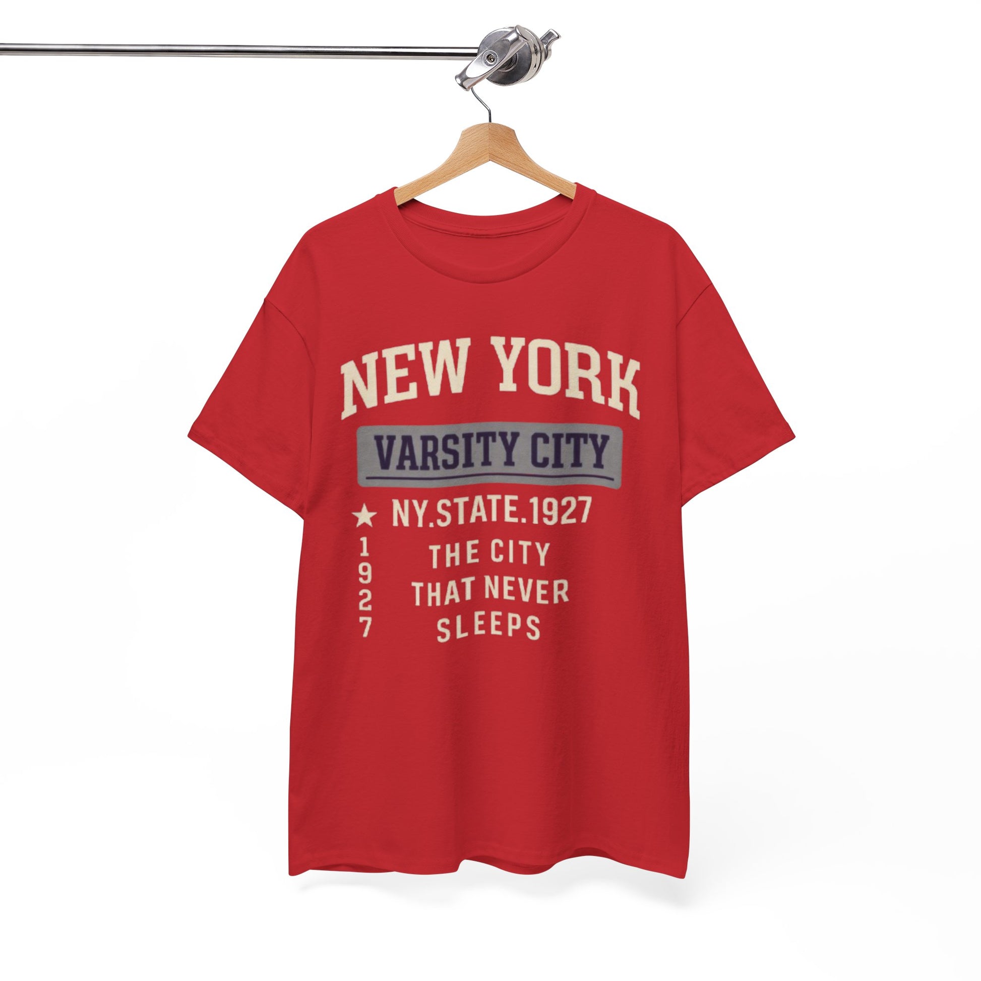 White Smoke New York Varsity City T-Shirt — 'The City That Never Sleeps' Vintage Tee