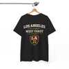 White Smoke Los Angeles West Coast Athletic Graphic T-Shirt – Retro LA Streetwear Tee