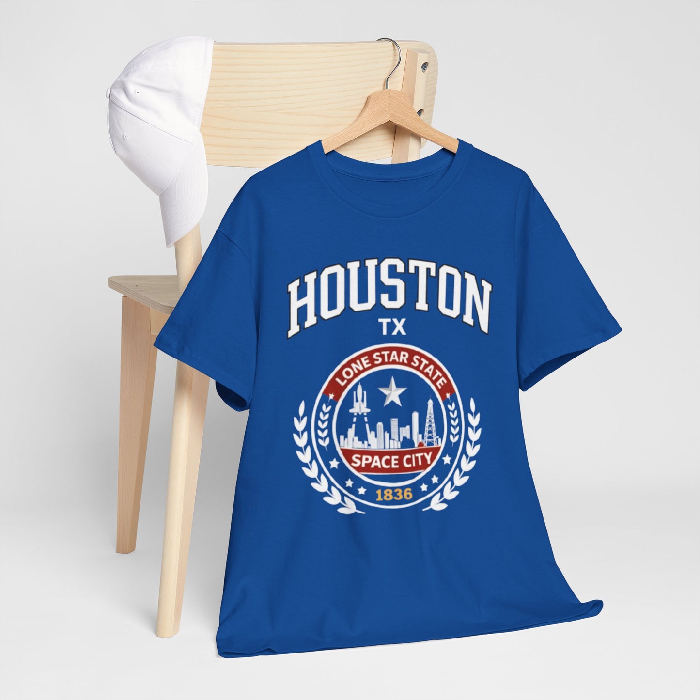 Houston TX Space City Crest T-Shirt — Houston Skyline Graphic Tee
