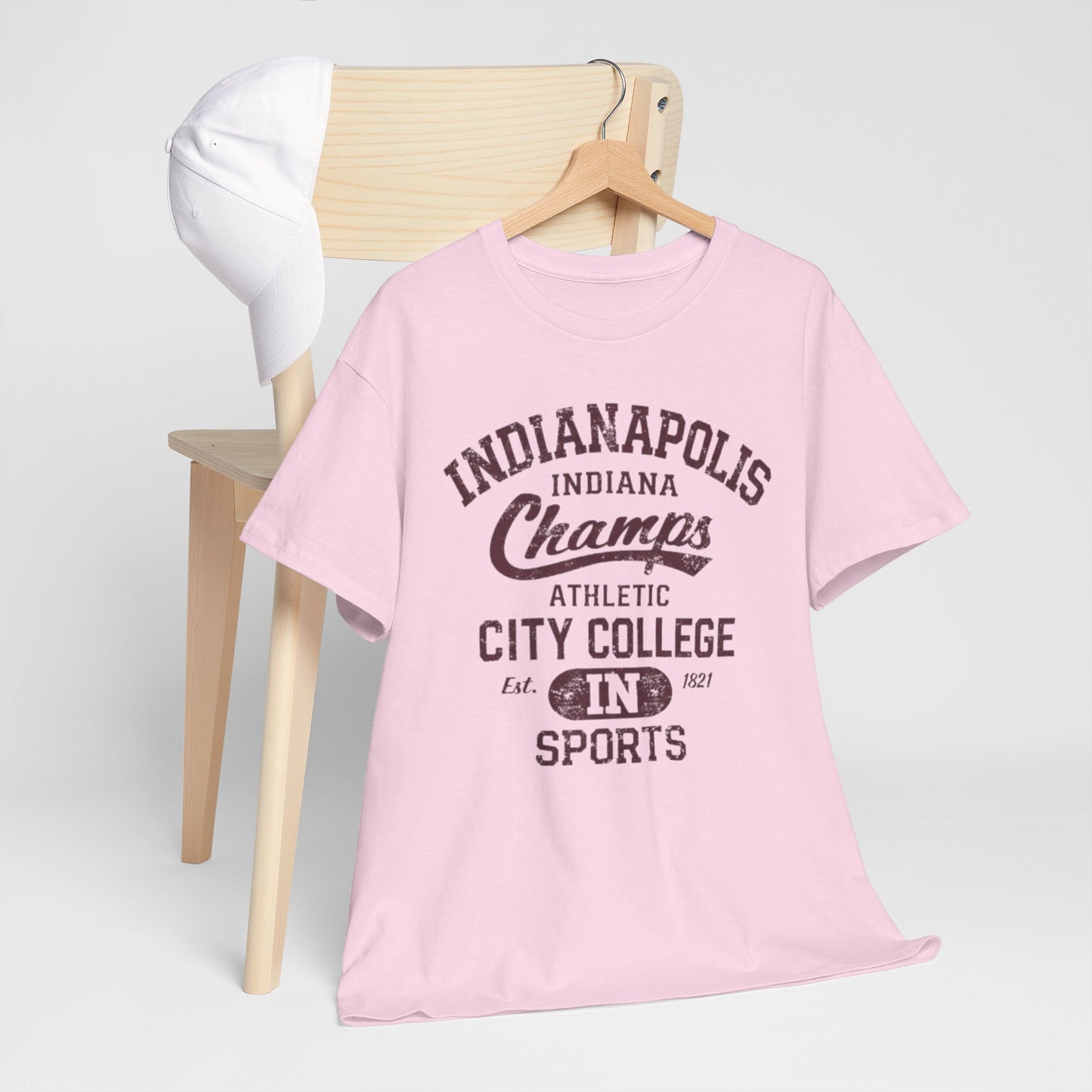 Misty Rose Indianapolis Champs Athletic City College T-Shirt