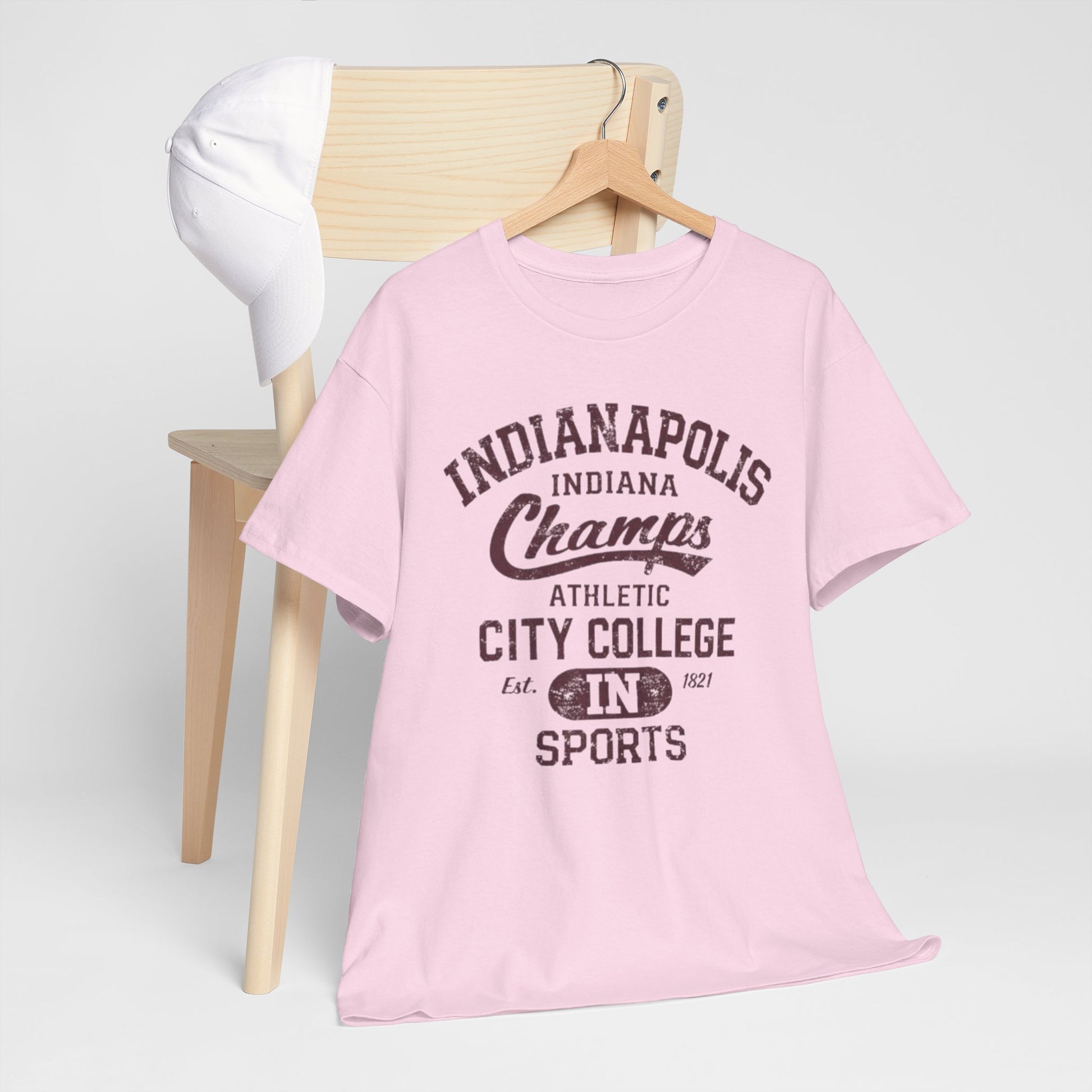 Misty Rose Indianapolis Champs Athletic City College T-Shirt