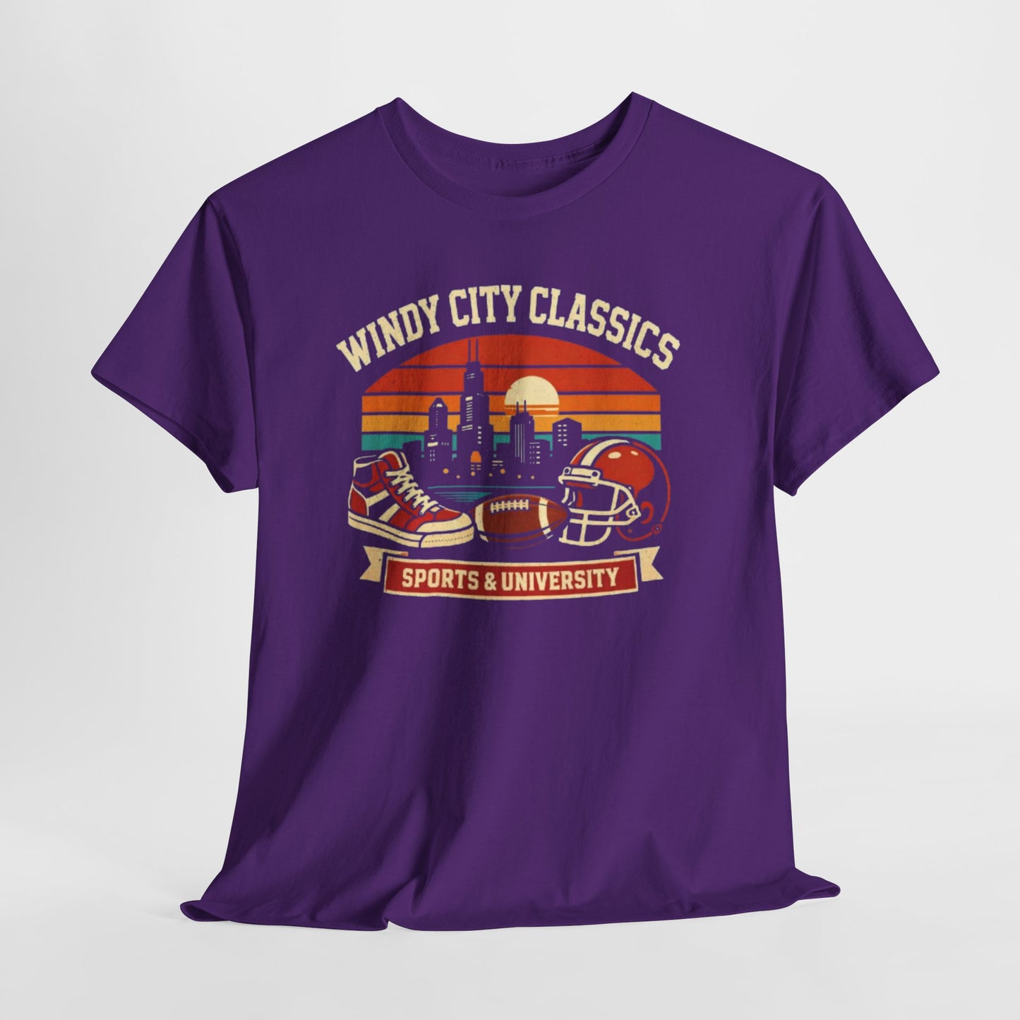 Lavender Windy City Classics Sports and University T-Shirt – Chicago Vintage Sports Graphic Tee