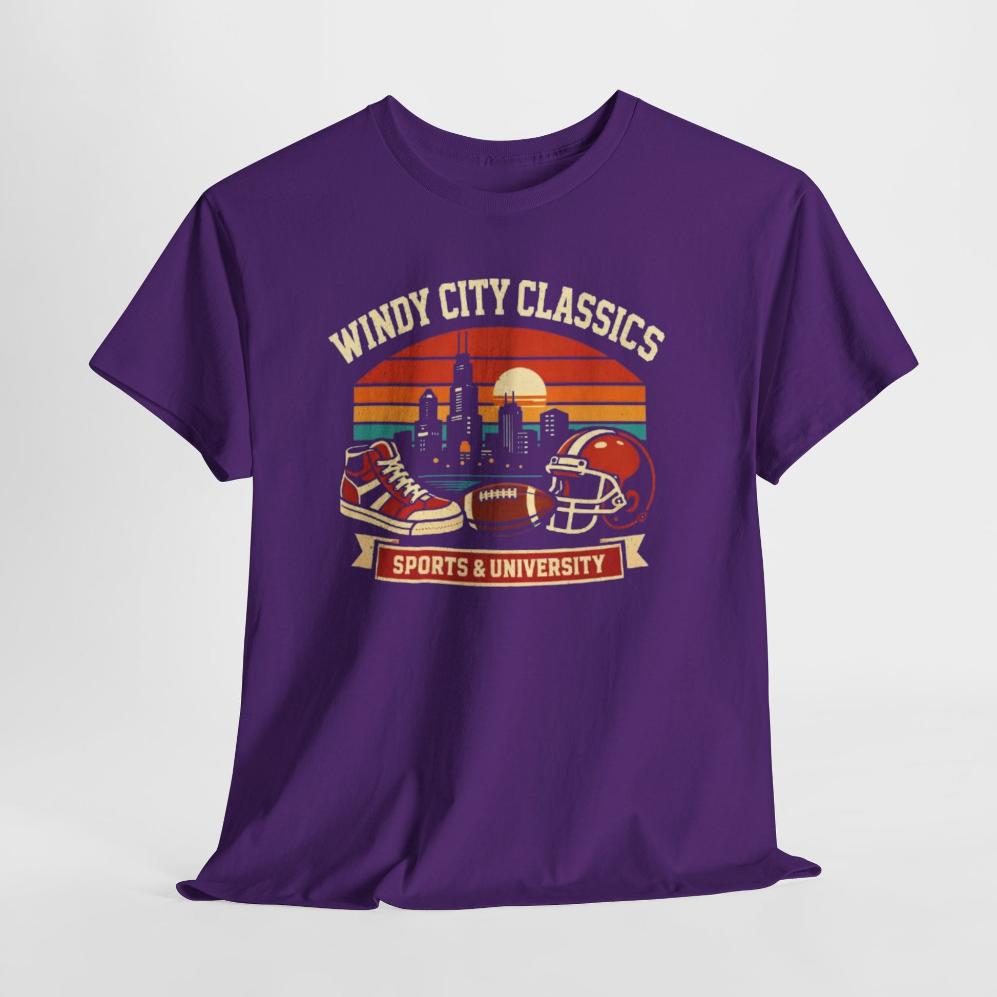 Lavender Windy City Classics Sports and University T-Shirt – Chicago Vintage Sports Graphic Tee