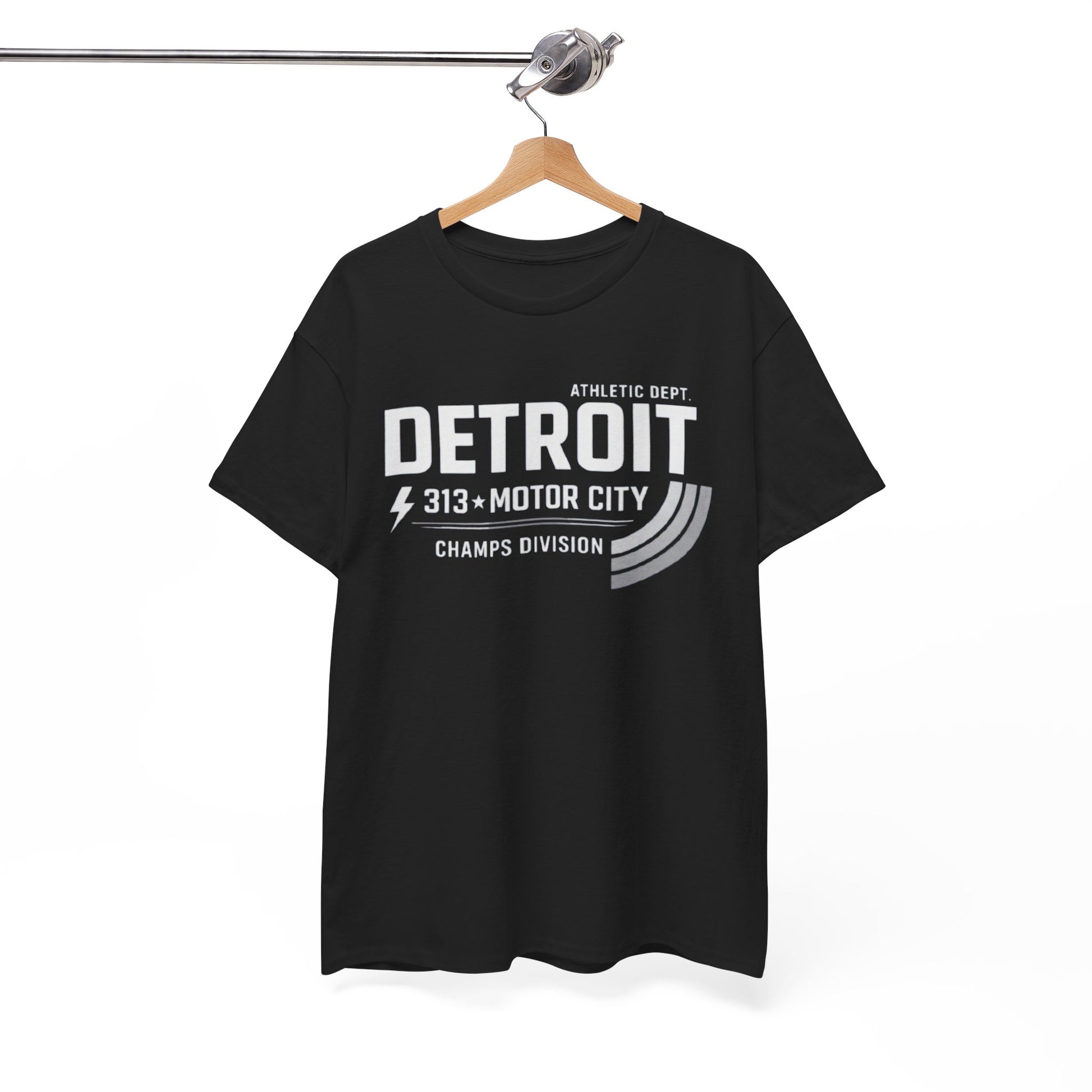 White Smoke Detroit Motor City Tee – 'Detroit 313' Athletic Dept Graphic T‑Shirt