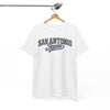 White Smoke San Antonio Texas Retro Script T-Shirt — Vintage City Tee