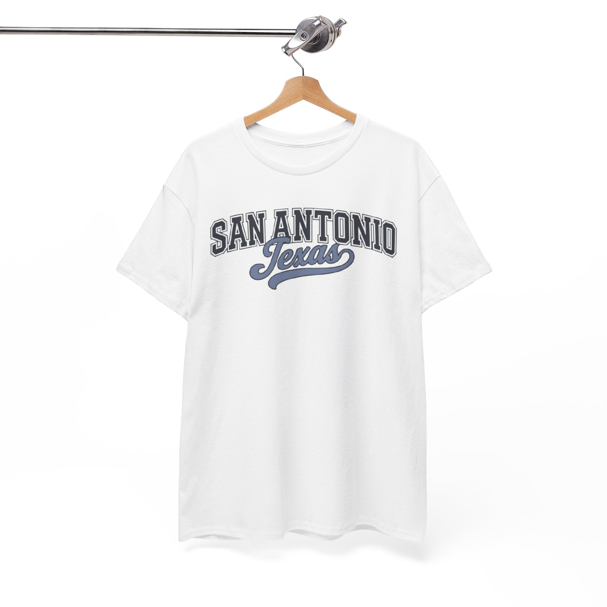 White Smoke San Antonio Texas Retro Script T-Shirt — Vintage City Tee
