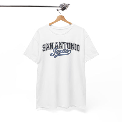 White Smoke San Antonio Texas Retro Script T-Shirt — Vintage City Tee