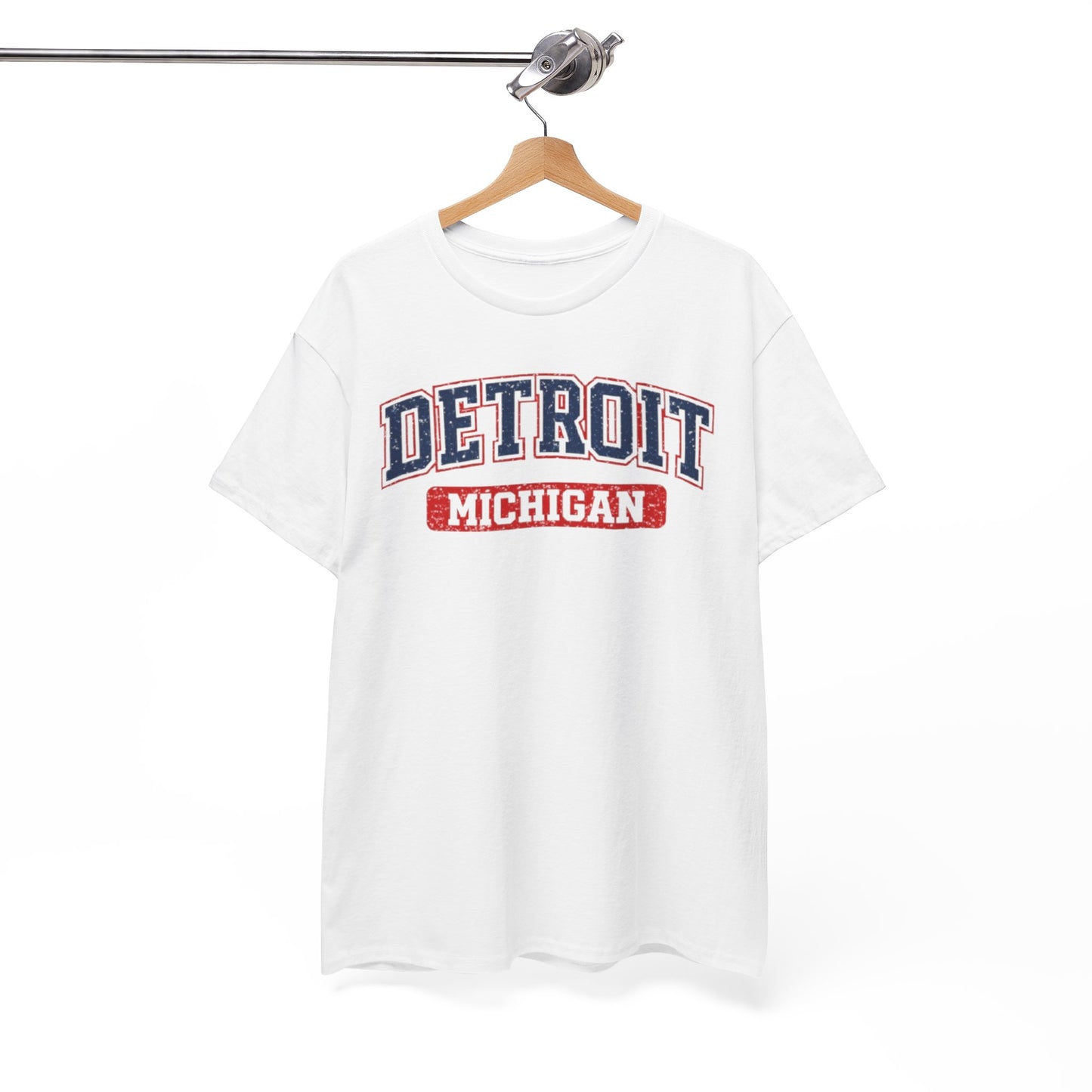 Detroit Michigan Vintage Collegiate T-Shirt Vintage city tee  College style – sportswear style, game day outfit, image 1.0