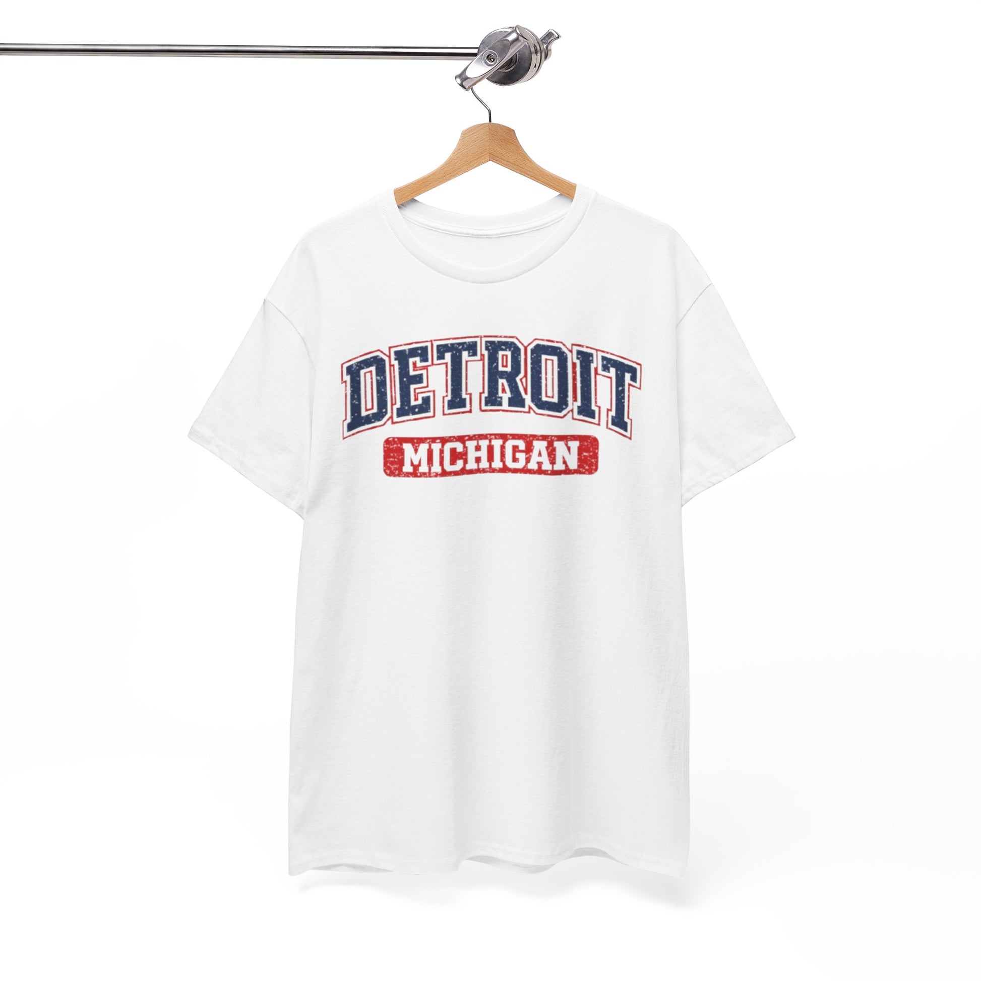 Detroit Michigan Vintage Collegiate T-Shirt Vintage city tee  College style – sportswear style, game day outfit, image 1.0