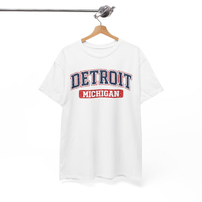 Detroit Michigan Vintage Collegiate T-Shirt Vintage city tee  College style – sportswear style, game day outfit, image 1.0