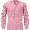 White Smoke Men'S Osha Collar Color-Blocked Long-Sleeve Shirt, New 2025 Digital Print Striped Business Casual Fashion, Finely Tailored Regular Fit, Breathable And Comfortable Fabric, Trendy And Unique, Perfect As a Holiday Gift for Men'S