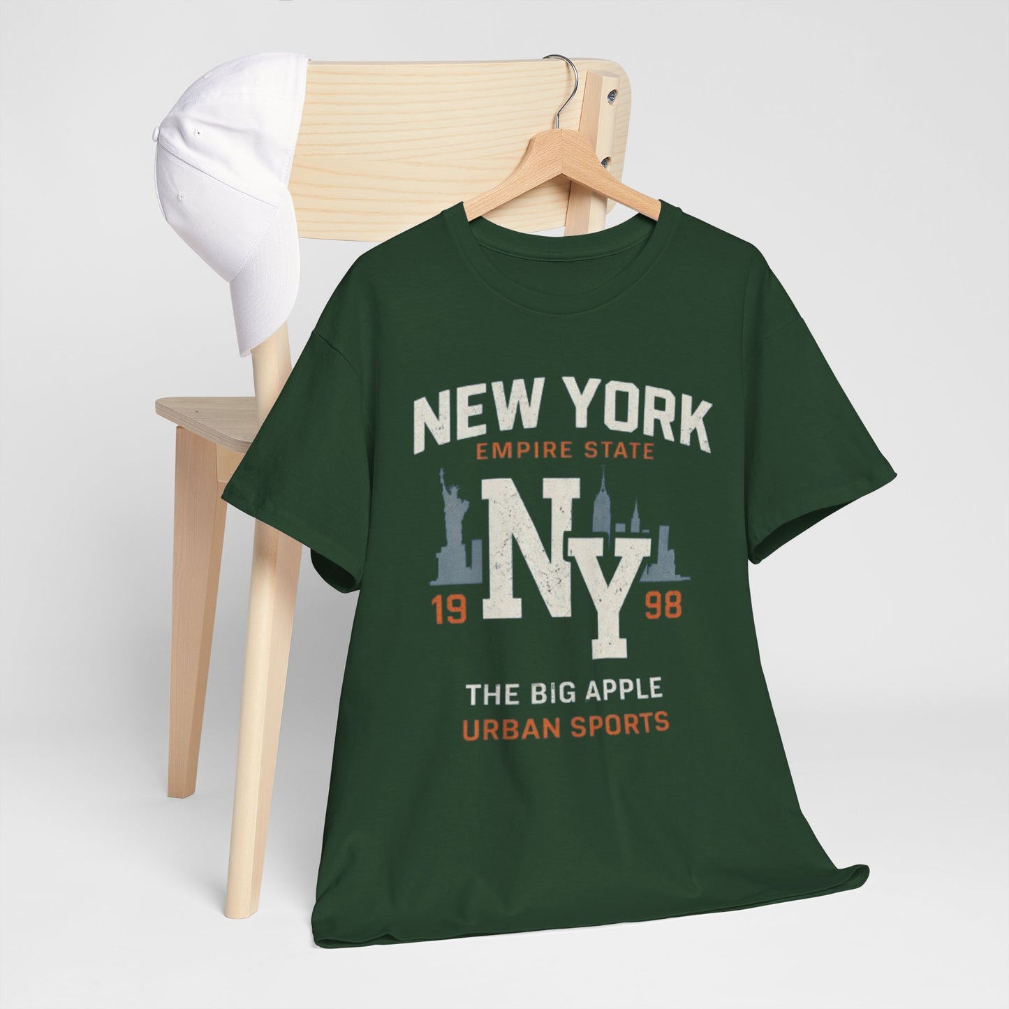 New York NY The Big Apple Tee — Empire State Urban Sports Graphic T‑Shirt (1998)