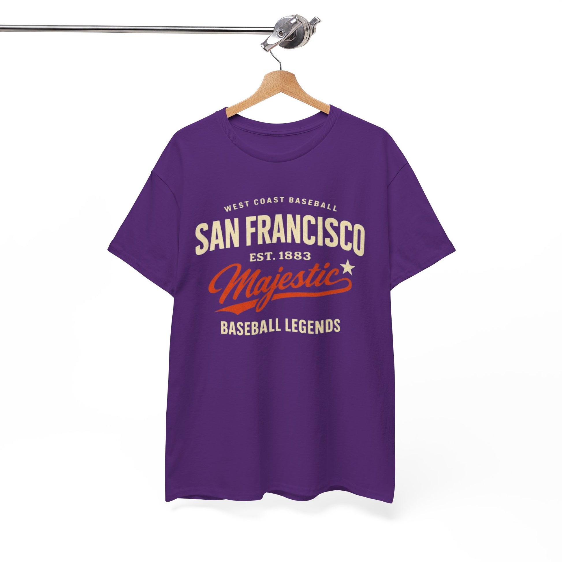 White Smoke San Francisco Majestic Baseball Tee — Vintage West Coast Baseball Legends Shirt