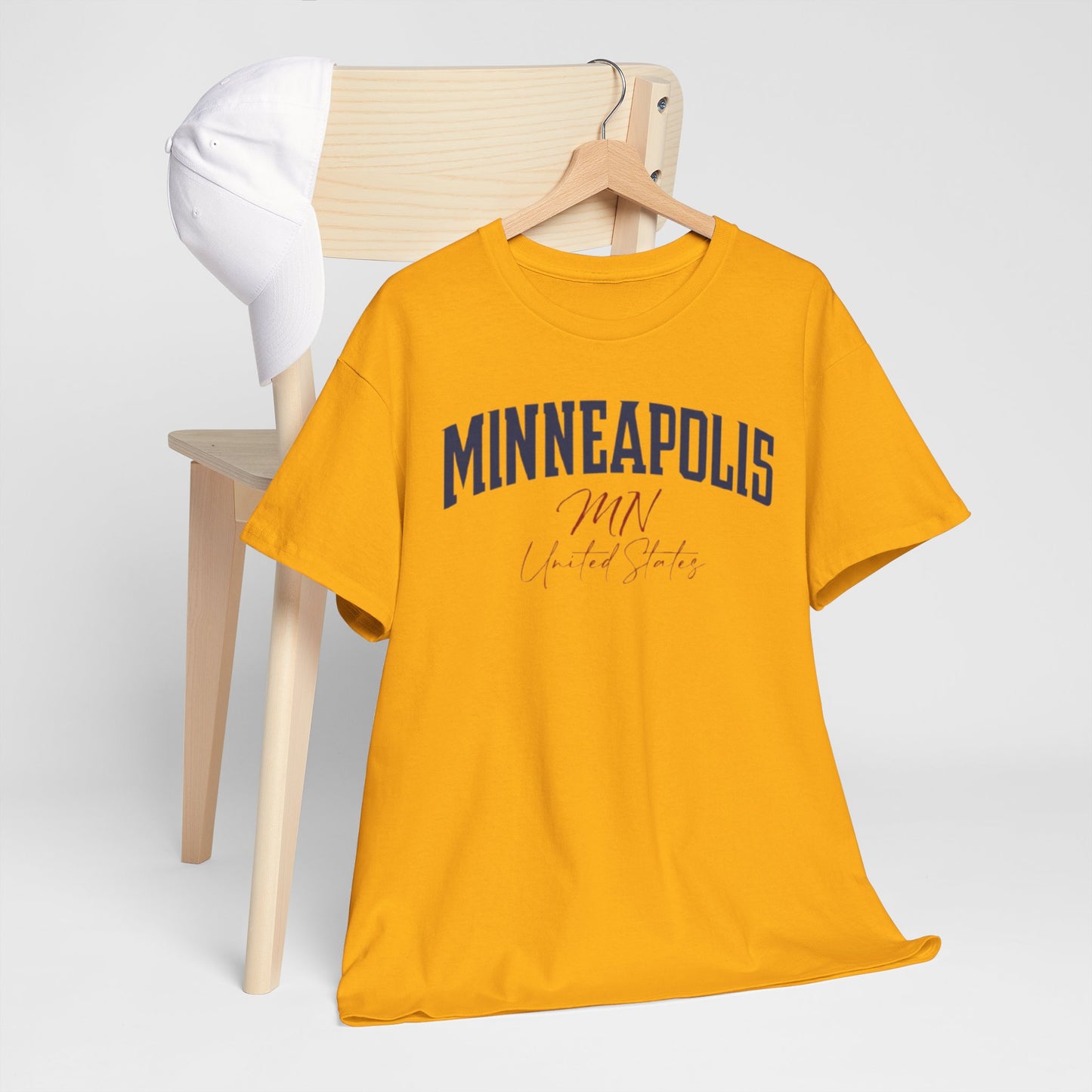 Minneapolis Vintage Script Tee — Minneapolis MN Retro City T-Shirt