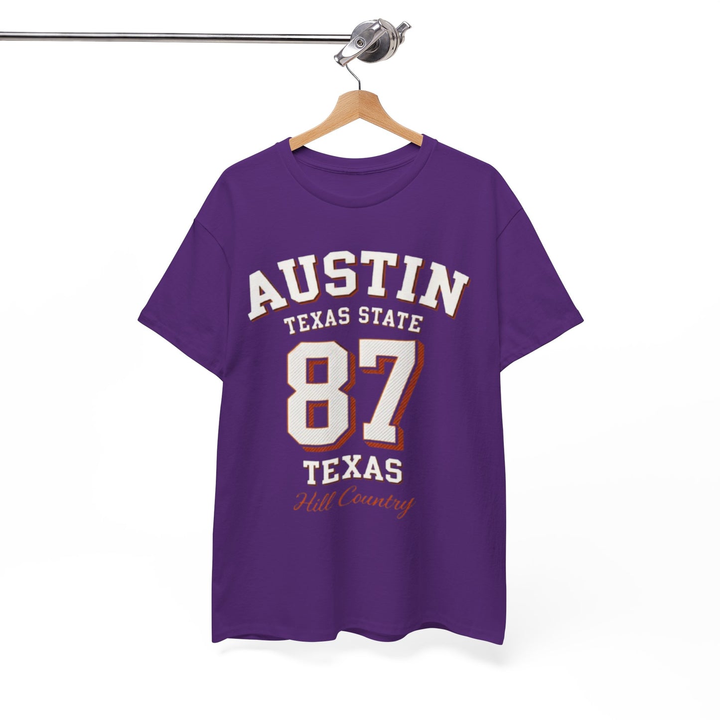 White Smoke Austin Texas State 87 Graphic T-Shirt – Vintage Varsity City Streetwear Tee