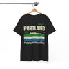 Portland Pacific Northwest Tee — 1845 Oregon Retro Forest Graphic – lightweight game day shirt, casual fan outfit, image 1.0