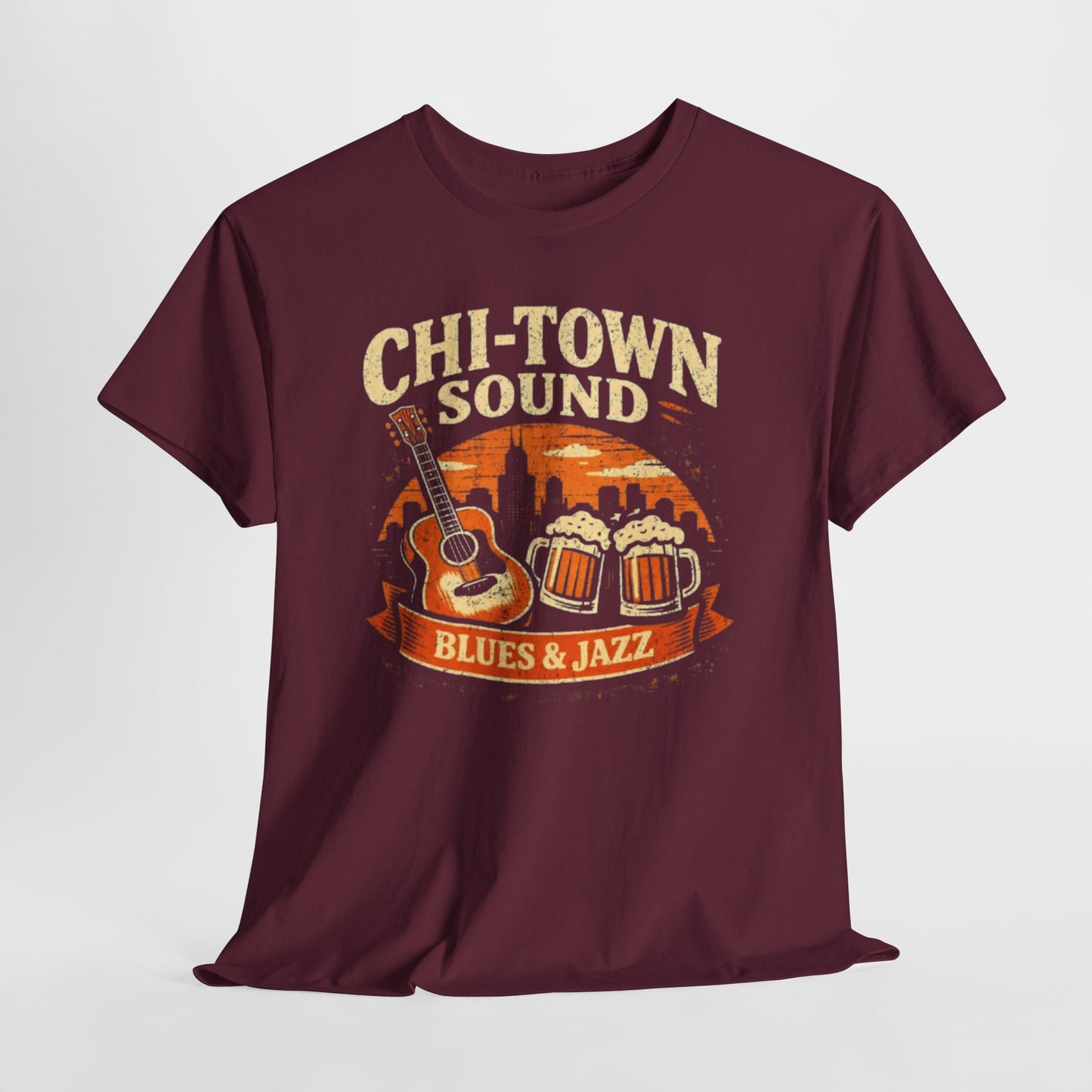 Dark Slate Gray Chicago’s blues and jazz Chi-Town Sound Blues & Jazz T-Shirt