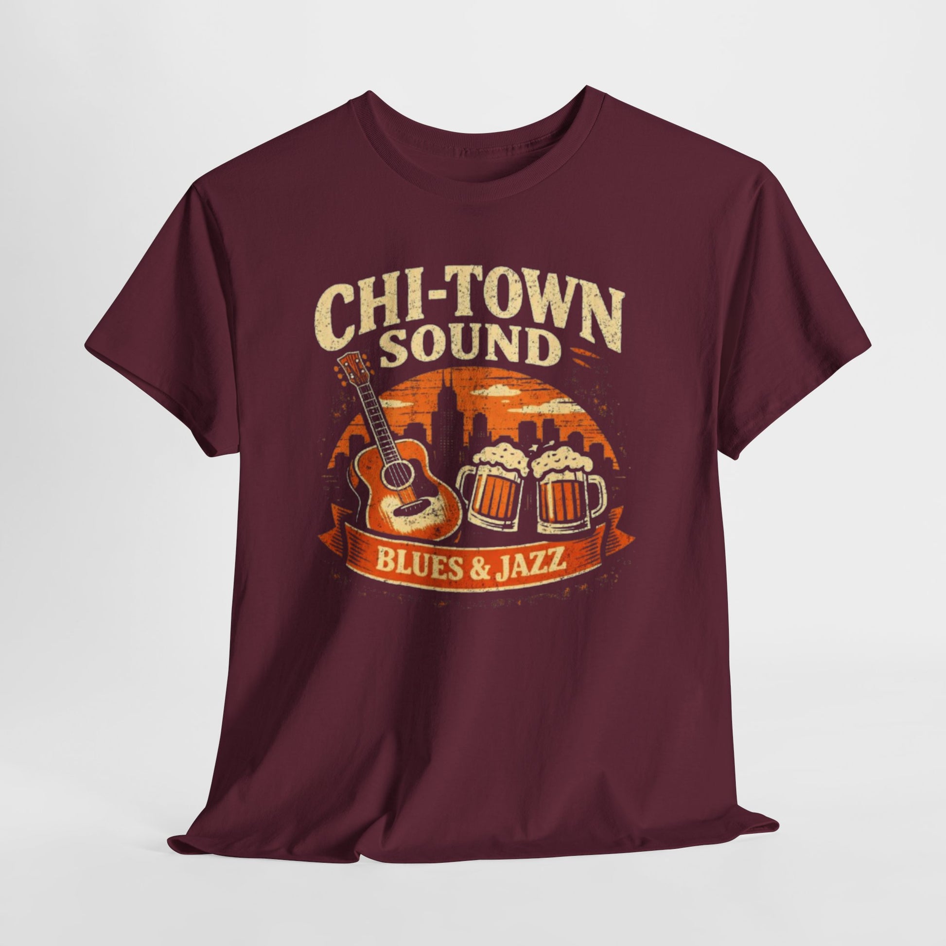 Dark Slate Gray Chicago’s blues and jazz Chi-Town Sound Blues & Jazz T-Shirt