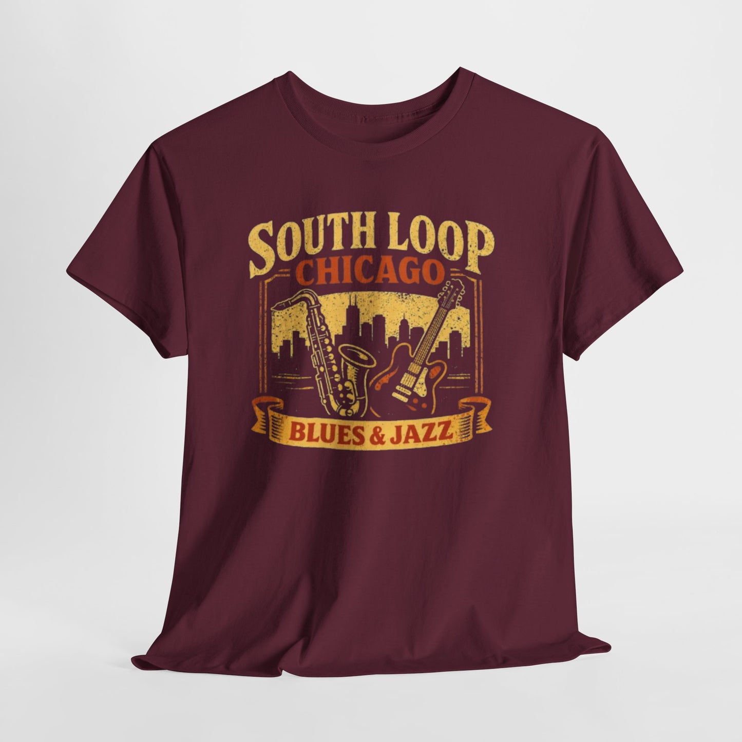Dark Slate Gray South Loop Chicago Music  Blues & Jazz T-Shirt – Vintage Music Culture Graphic Tee