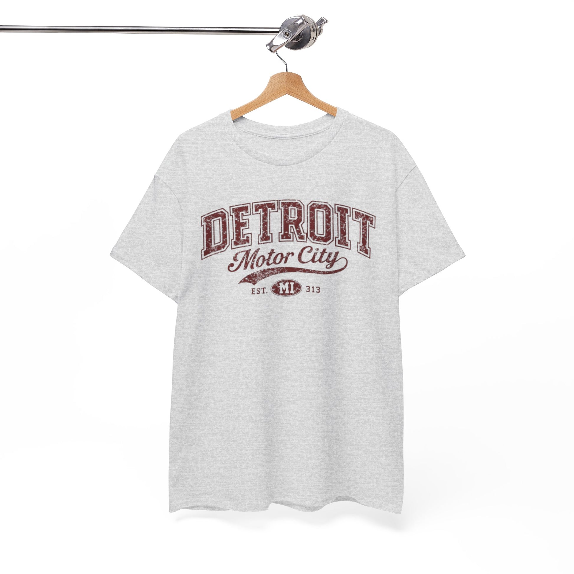 White Smoke Detroit Motor City T‑Shirt — Vintage Automotive Graphic Tee