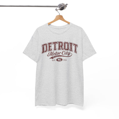 White Smoke Detroit Motor City T‑Shirt — Vintage Automotive Graphic Tee