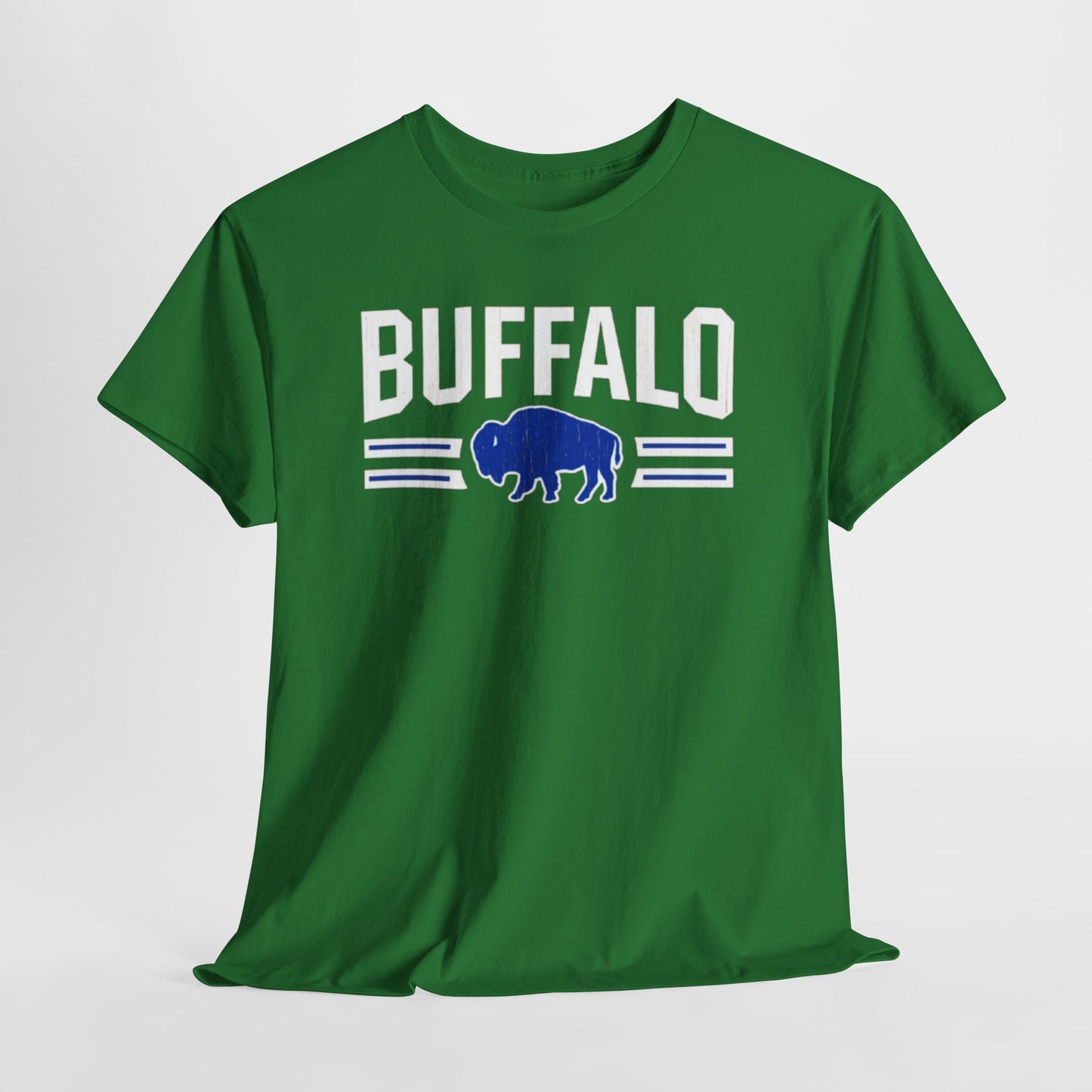 Dark Slate Gray Buffalo Retro Football Tee — Hometown Team Spirit Shirt