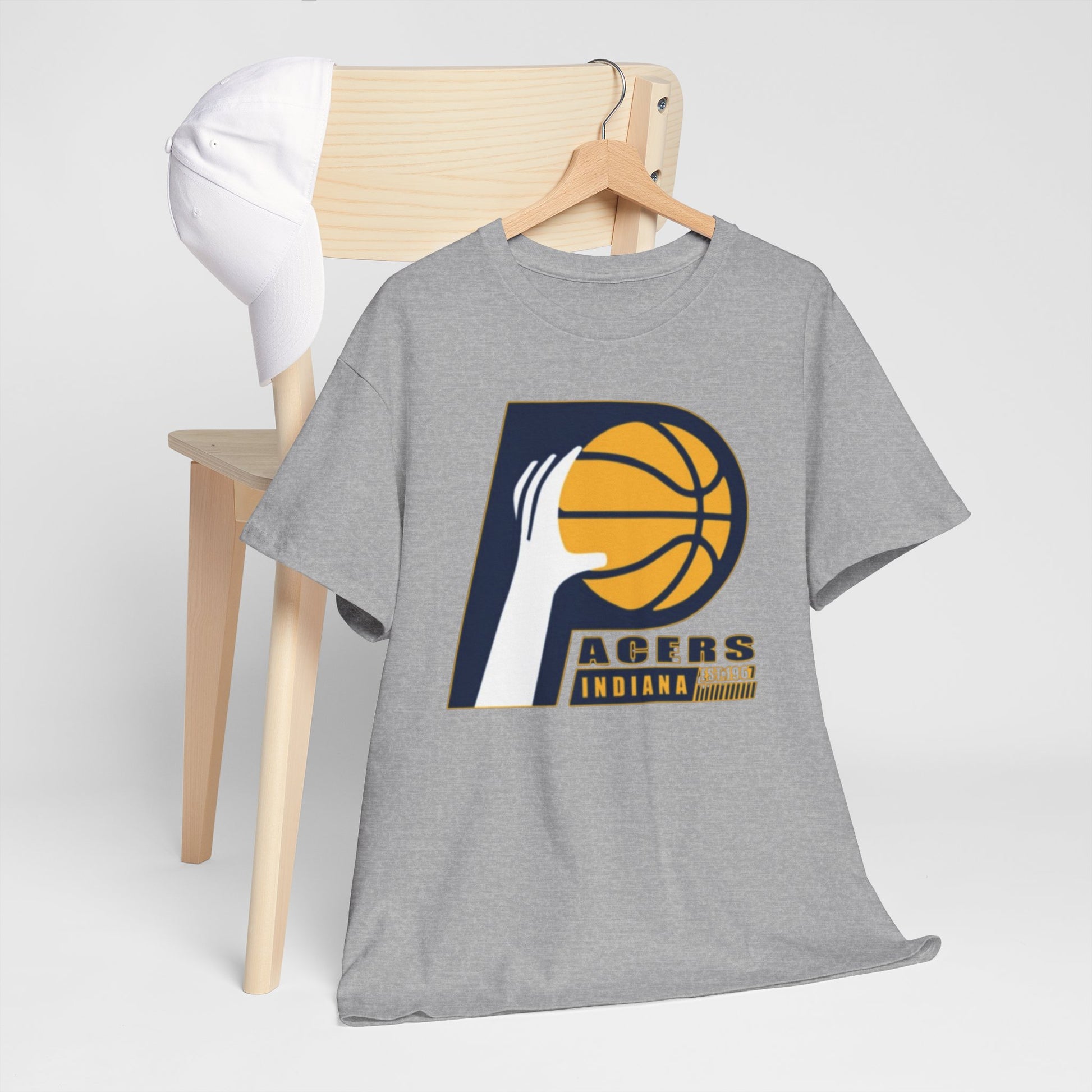 Dark Gray Pacers Indiana Basketball  Tee — Retro Fan Shirt