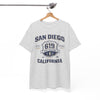 San Diego 619 California Tee — Vintage Athletic City T‑Shirt – casual fan outfit, casual fan outfit, image 1.0